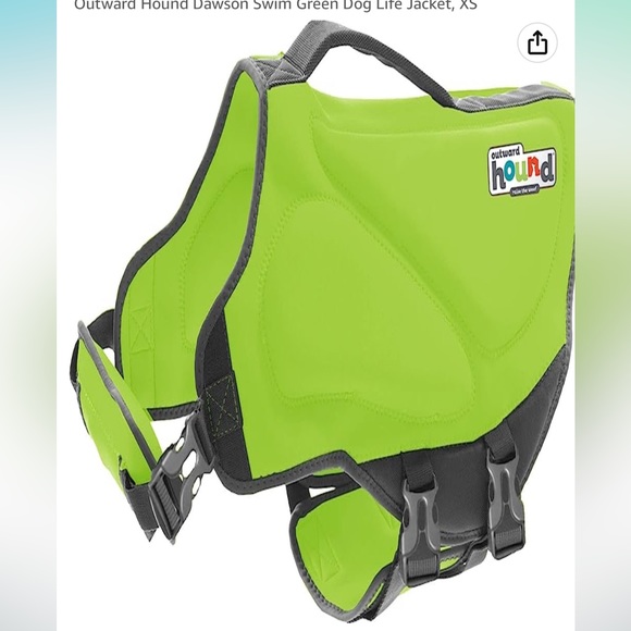🎉2x Host pick 🎉Outward Hound Dawson Swim Green Dog Life Jacket,NWT - Picture 4 of 8